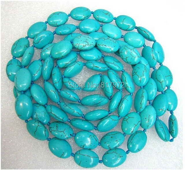 

Charm Handmade Wedding Gift Handmade Oval stone Necklace Woman Gift Party 120cm/48inch Exaggerated Jewelry