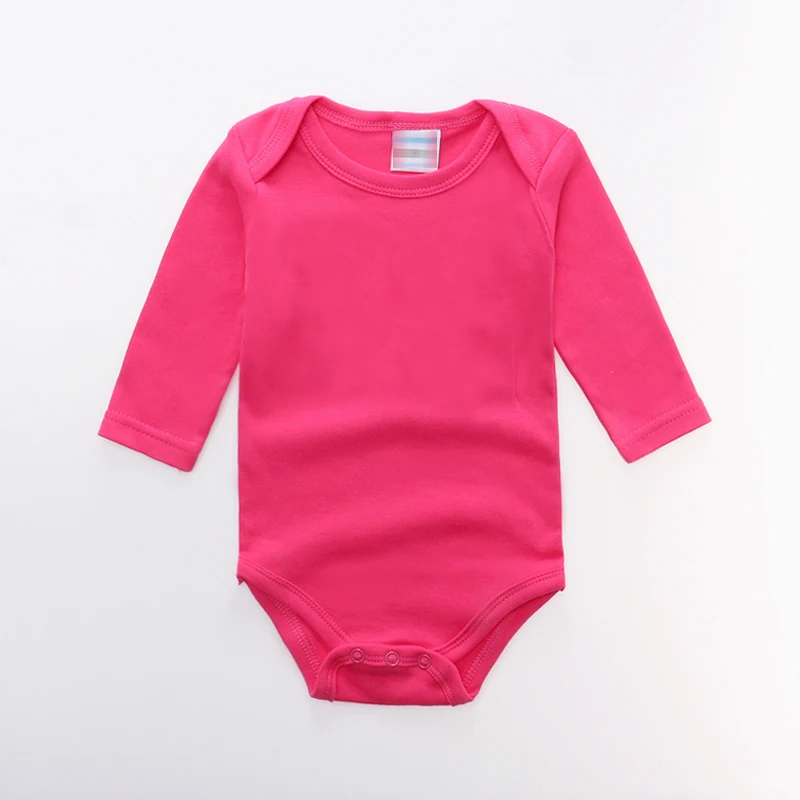 Детский однотонный трикотажный комбинезон из 2018 хлопка с длинным рукавом|baby