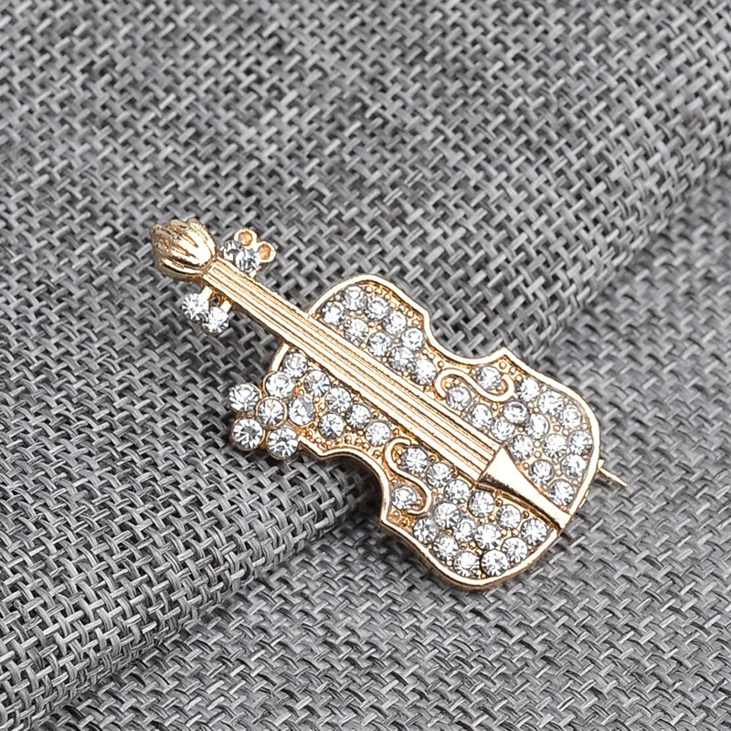 Высокое качество Европейская и американская мода брошь скрипка воротник иглы