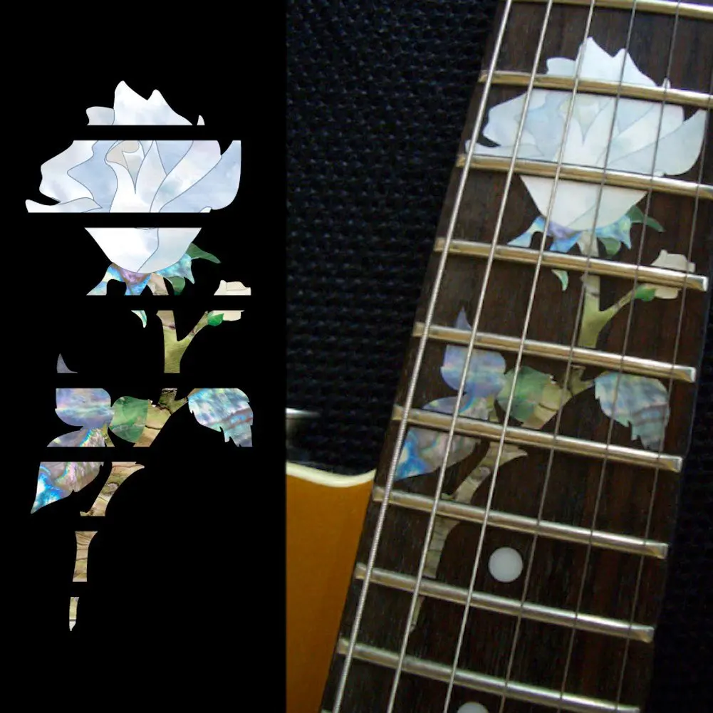 

Fretboard Markers Inlay Sticker Decals for Guitar - Single Rose