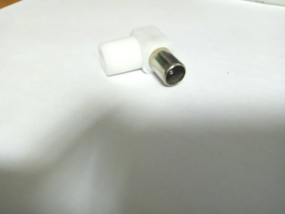

5PCS white Right Angle Antenna CATV Cable Male Connector plug RF adapter