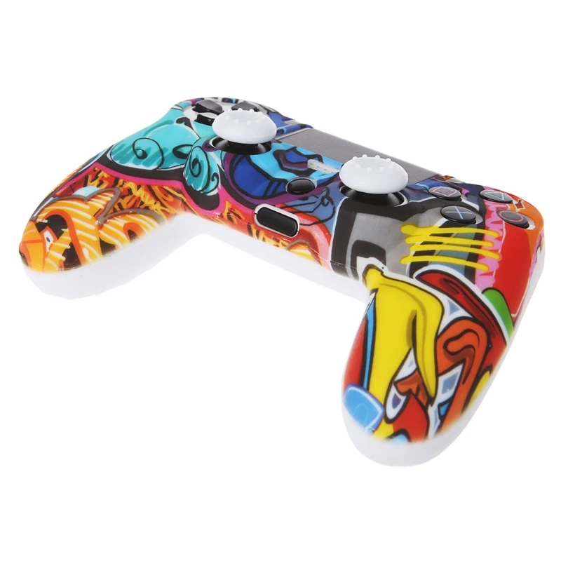 Разноцветный силиконовый чехол для телефона и 2 крышки джойстика контроллера PS4