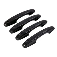 carbon fiber look exterior door handle cover trim with smart key hole frame cover trim moulding for ford focus 2019 2020