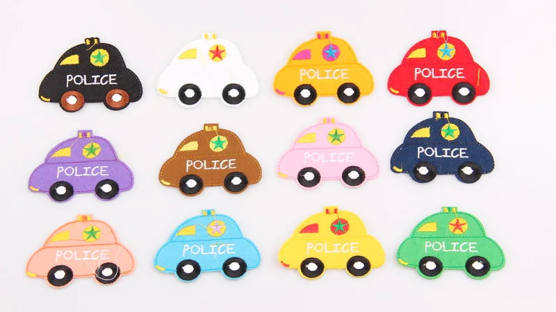 1 шт. разноцветные патчи для полицейской машины утюжок или шьют одежды вышитые