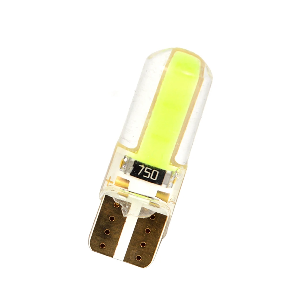 Runmade 10 шт./лот T10 194 W5W COB LED водонепроницаемый клиновидный свет силиконовый корпус