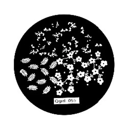 Qgirl55 1 шт. qgirl серии ногтей штамповки Таблички цветок изображение Шаблоны штампа Скребки Сталь польский Konad ногтей штамп маникюр шаблон - Цвет: Qgirl55