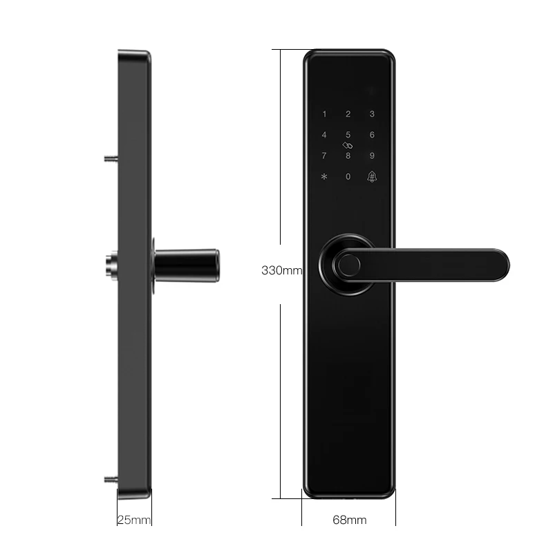 

PINEWORLD Smart Door Fingerprint Lock,Security Home Keyless Lock, Wifi Password RFID Card Lock Wireless App Phone Remote Control