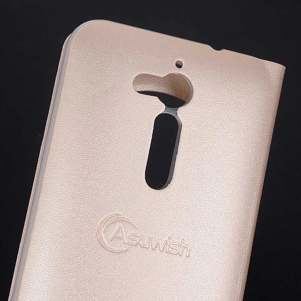 Чехол книжка Asuwish кожаный чехол для Asus Zenfone Go ZB500KL 5 0 Zenfonego тонкий с окошком и