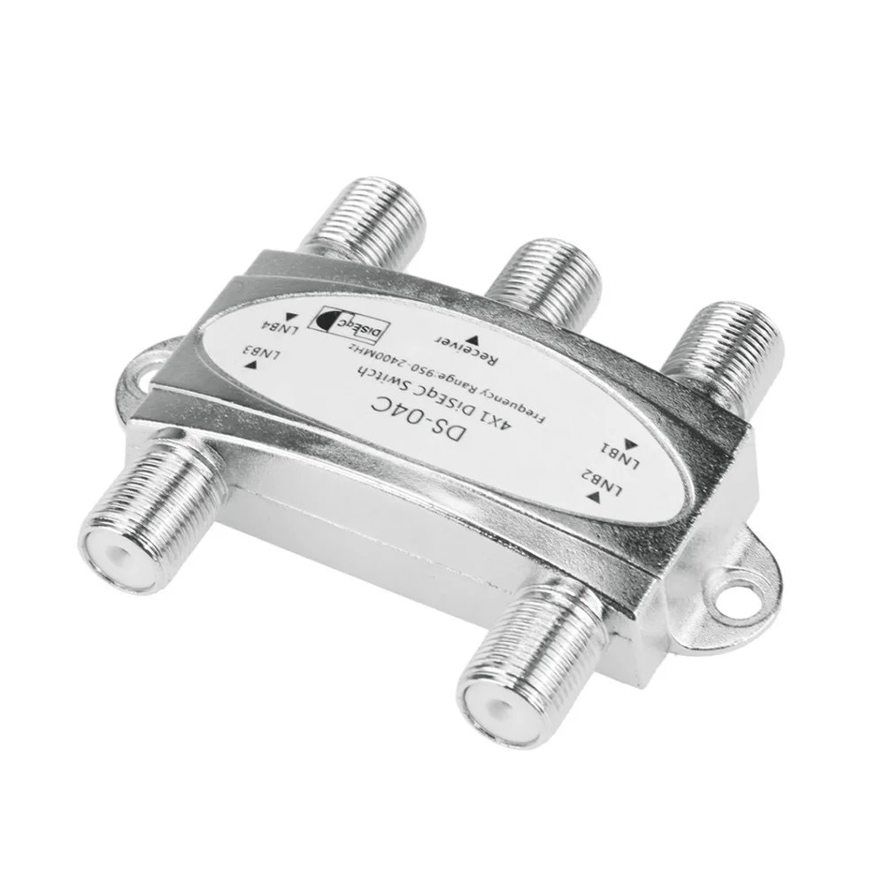 Новые высококачественные широкополосный 4x1 DiSEqC 2,0 переключатель 950-2400 МГц спутниковая антенна FTA ТВ с lnb конвертером переключатель для спутникового приемника