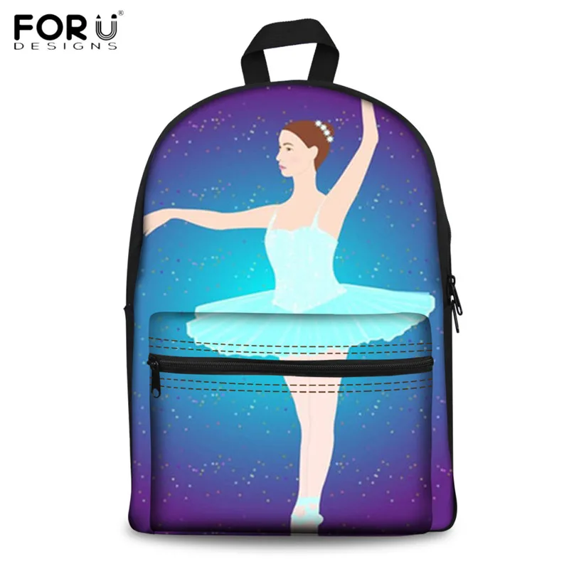 FORUDESIGNS/танцевальный балетный рюкзак с рисунком для девочек; Модный школьный рюкзак для девочек-подростков; Брезентовая сумка для книг; повседневный рюкзак; Bolsa - Цвет: H12526J