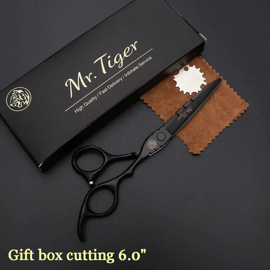 gift box cutting Острое лезвие, профессиональные ножницы для стрижки волос, парикмахерские ножницы Makas, парикмахерские ножницы, черные с бритвой - Цвет: gift box cutting