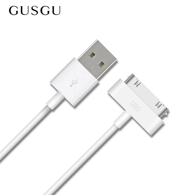 GUSUG USB кабель для быстрой зарядки для iPhone 4 s 4S 3g S 3g iPad 1 2 3 iPod Nano itouch 30 Pin оригинальное зарядное устройство адаптер для синхронизации данных cor