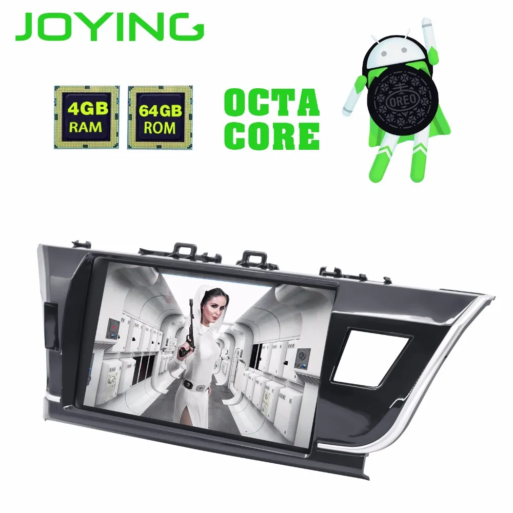 Joying Android 8 1 Автомобильный gps радио плеер для Toyota Corolla 2014 2015 2016 с ips Восьмиядерный 4 + 64