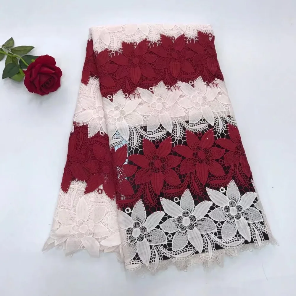 2018 Новая мода двухцветный французский супер вышивкой кружевной ткани