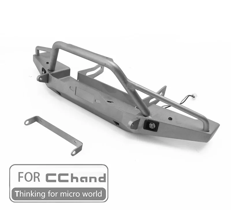 Silver Металлический SOILD передний бампер для SCX-10 II 90046 1:10 CChand SCX10 90046/90047 cherokee - Цвет: Silver