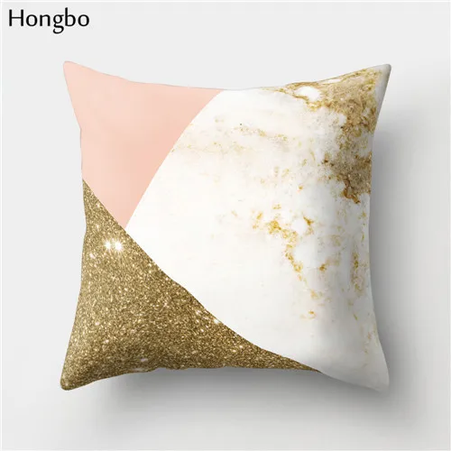 16 Hongbo 1 шт., разноцветный чехол для подушки с мраморным принтом, чехол для подушки, наволочка для кровати, квадратный чехол для автомобиля, дивана, Декор для дома - Цвет: 16