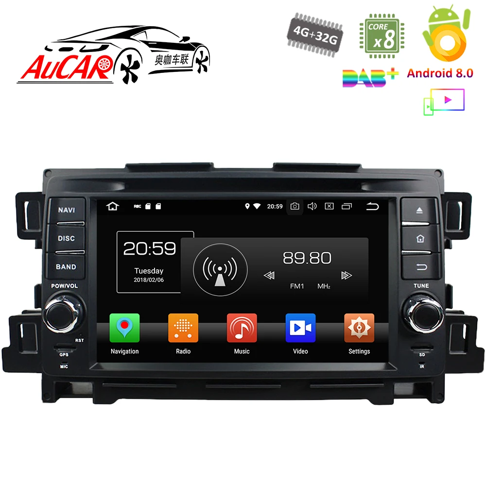 

Android 8.0 Car DVD Player for Mazda CX-5 2011 2012 Car GPS Multimedia system HD Bluetooth Radio WIFI 4G AUX touch screen 2 din