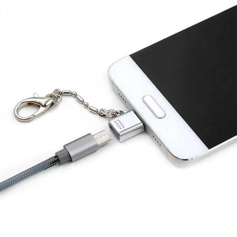 Металлический брелок тип-c адаптер Комплект Мини Micro USB-type C и USB для тип-c OTG конвертер синхронизации данных зарядный адаптер для samsung
