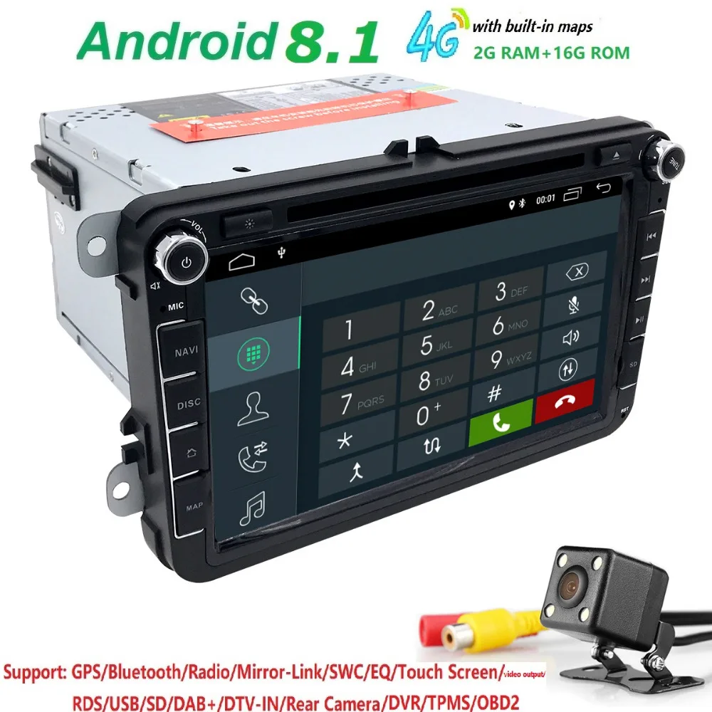 Hizpo Android Navigaton автомобильный мультимедийный плеер для сиденья Altea Skoda Volkswagen Polo Touran