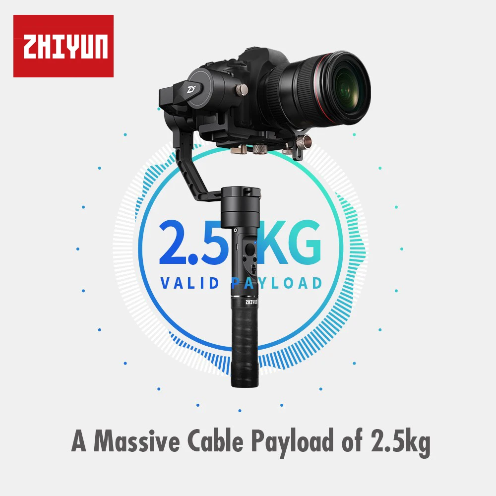 

3-осевой карданный стабилизатор Zhiyun Crane Plus для всех моделей беззеркальных мини-камер Canon 5D2/5D3/5D4