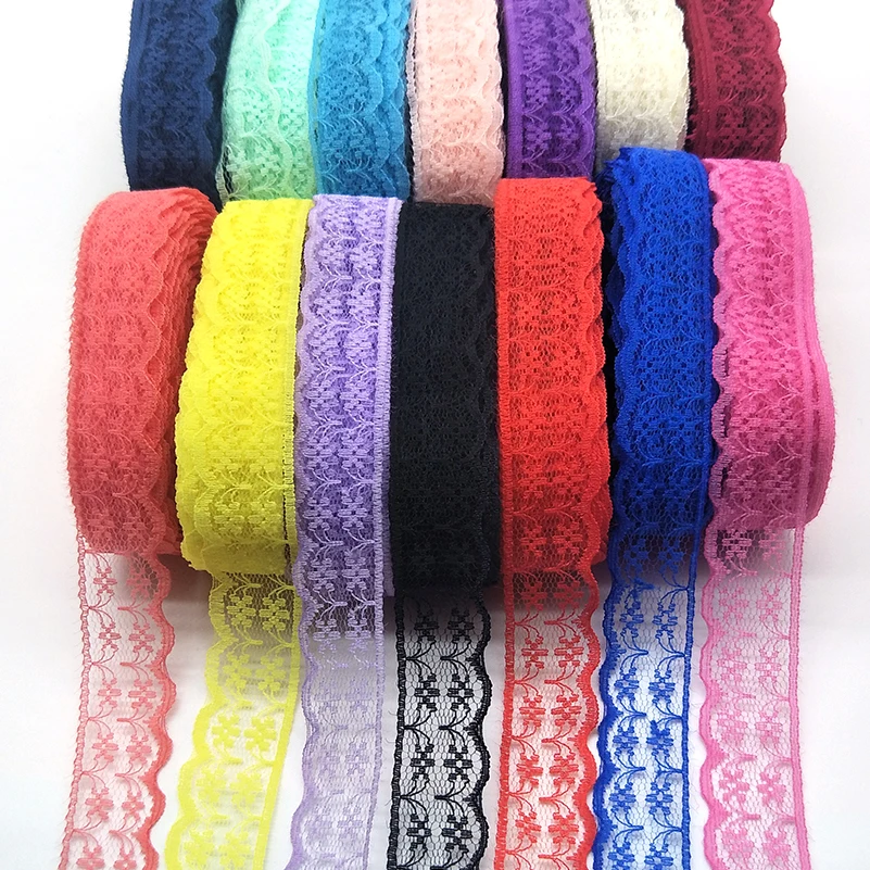 10 ярдов высокое качество красивое белое кружево лента тесьма 22 мм кружевная