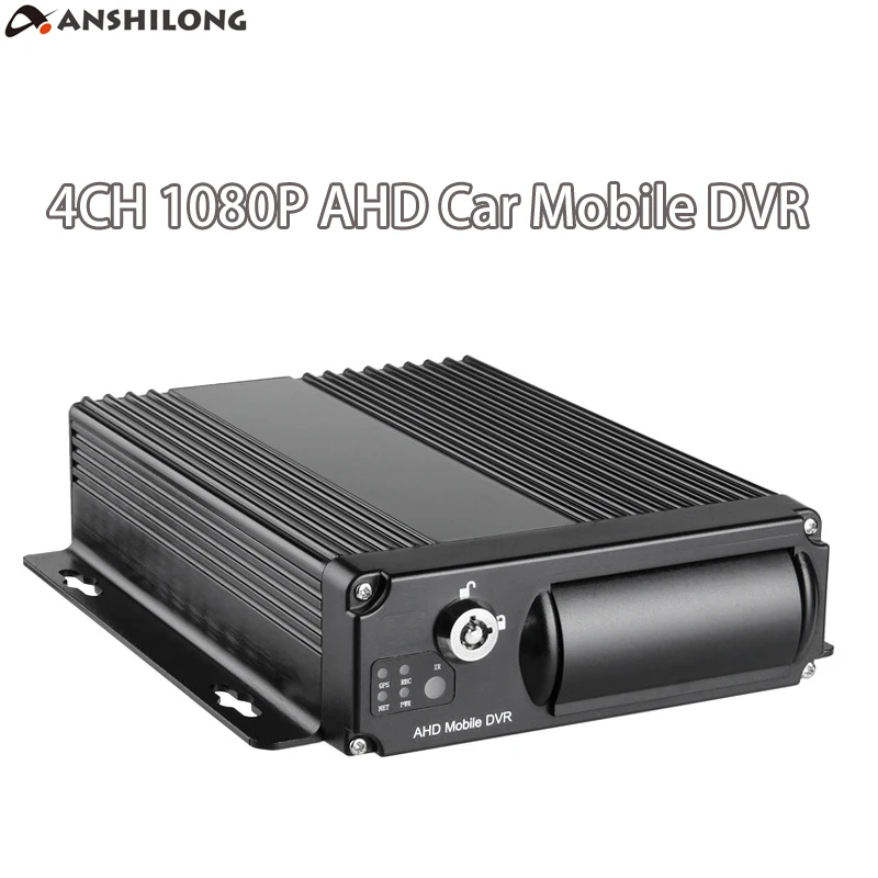 ANSHILONG 1080P Мини в реальном времени SD автомобильный AHD Мобильный DVR 4CH видео/аудио