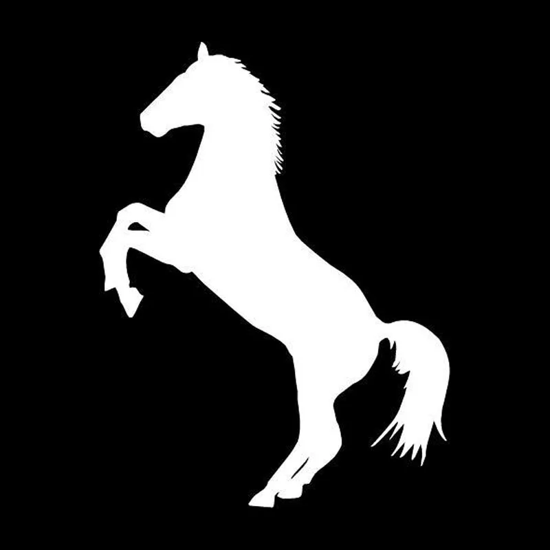 

13*17.2CM Fine Horse Car Styling Stickers Decal Personality Vinyl Car Body Decal Accessories Black/Silver C9-0906