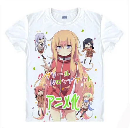 

New Anime Gabriel DropOut t-shirt Fashion Tenma Gabriel White Men t-shirt Women milk silk Loose Short-sleeve Tees tops