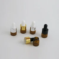 100 x 1ml amber small glass dropper bottles for essential oil perfume sampling tiny portable containers mini perfume drop vials