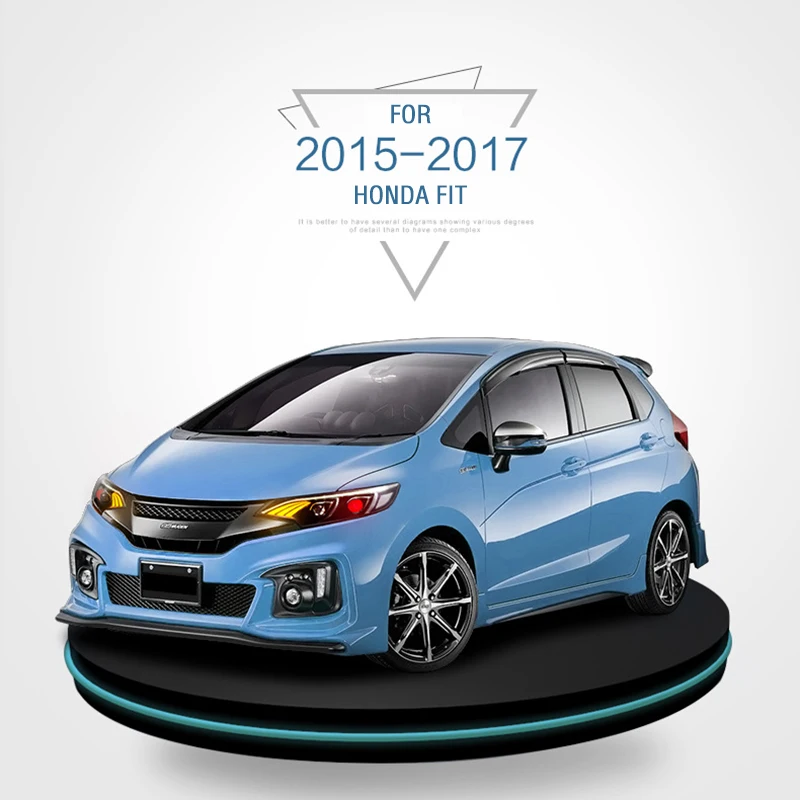 Автомобильный свет для Honda JAZZ светодиодный фонарь 2014 2015 FIT налобный с дневным