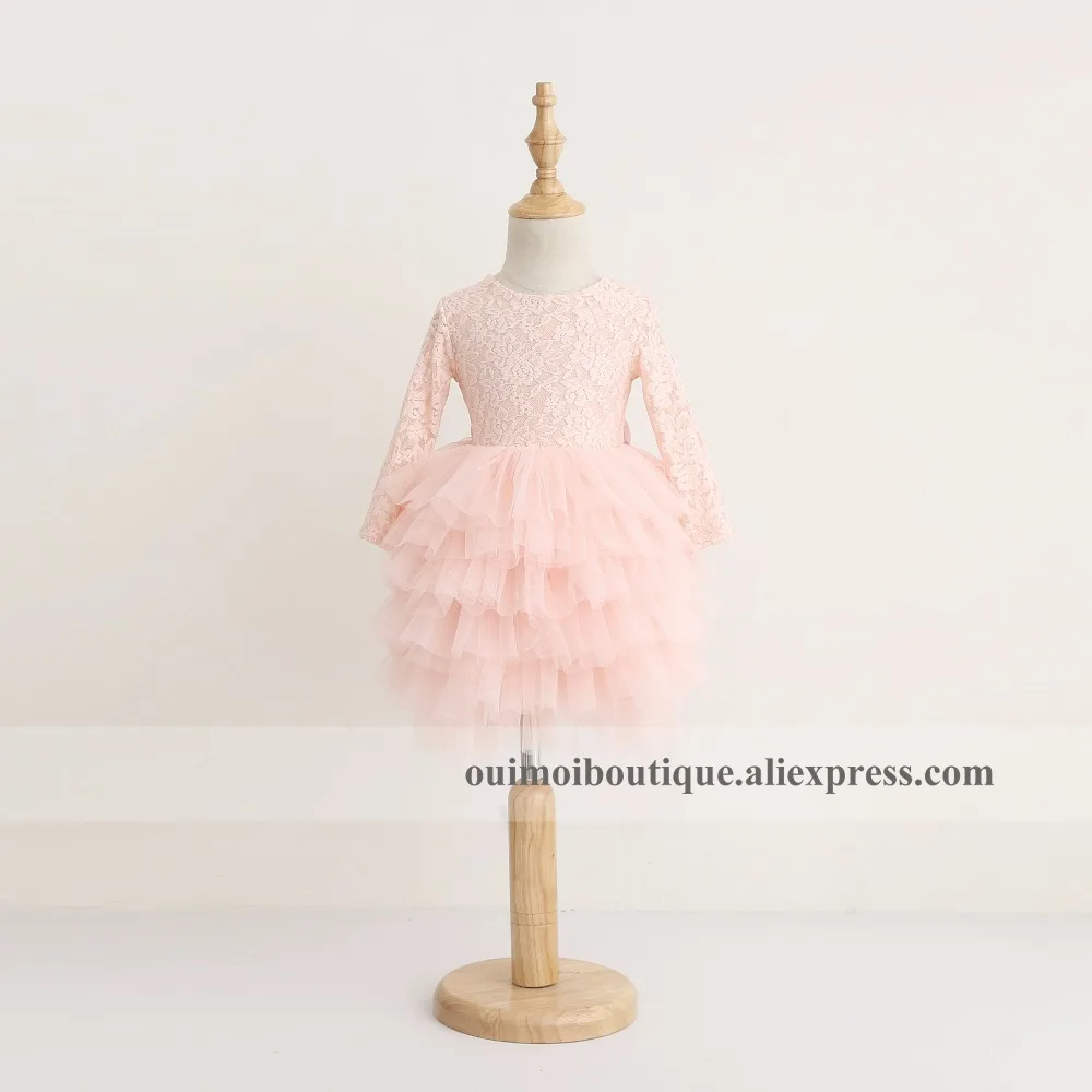 2017 осенние длинные платья для маленьких девочек розовое пышное платье принцессы