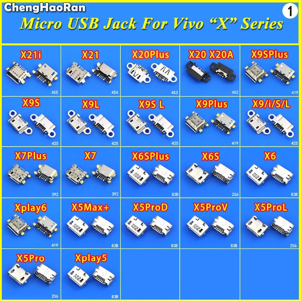 Разъем Micro USB ChengHaoRan зарядный порт для VIVO X21i X21 X20 X9S X9 X7 X6S X6 Plus X5 Y85 Y79 Y75A Y55 V3 Z1|Шлейфы