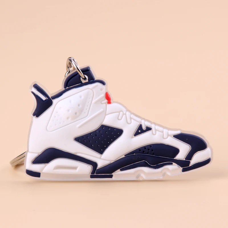 Брелок Новые экзотические мини Jordan 6 Ретро обуви ключевая цепь Для мужчин и Для женщин детские подарочные брелки на баскетбольных кроссовок ключ держатель Porte Clef