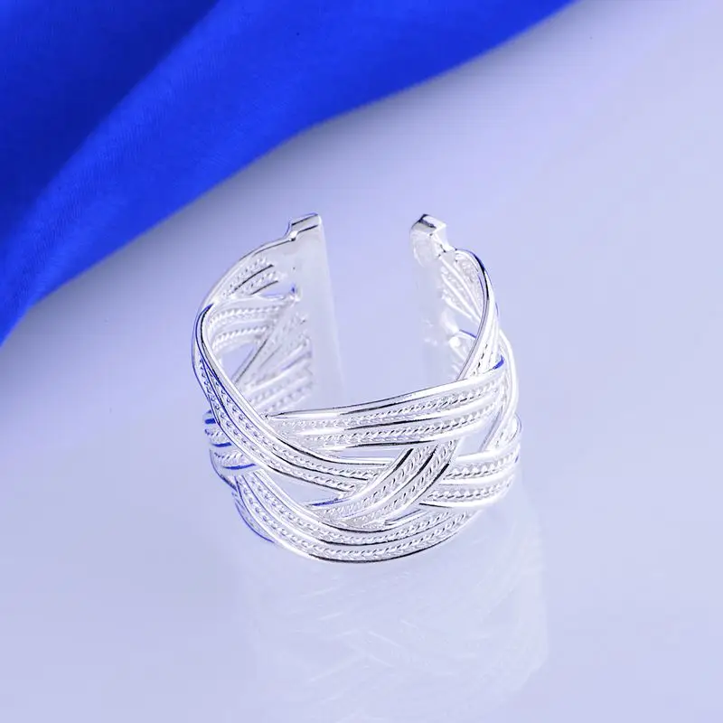 Оптовая продажа посеребренное кольцо серебряные модные ювелирные изделия