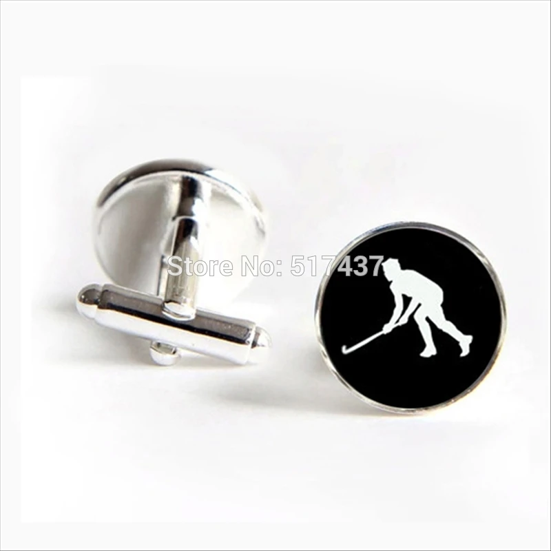 2017 оптовая продажа запонки для хоккея на поле спорта ювелирные мужской рубашки |