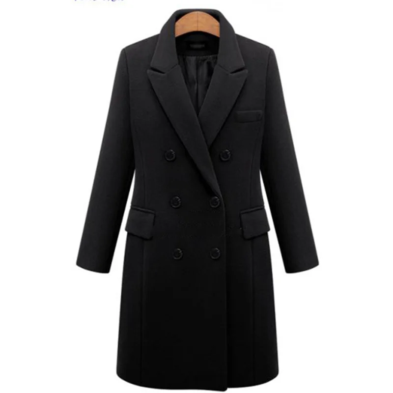 Женское пальто с отложным воротником Европейский деловой шерстяной пиджак