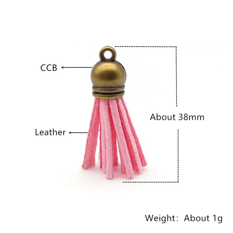 20 шт. разноцветные кожаные кисточки CCB винтажные очаровательные серьги сделай