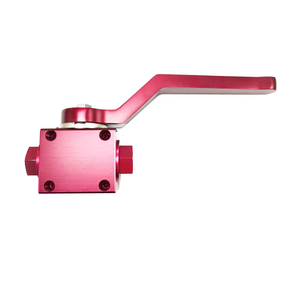 Красный WILLIN-заготовка алюминиевая Тормозная Линия запорный клапан 1/8 ''NPT Женский синий/красный/Black-WLVW07 - Цвет: Красный
