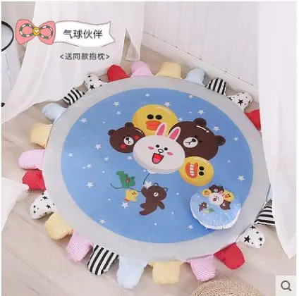 Nordic серый серии круглый ковры для Гостиная игровой коврик новорожденных детская