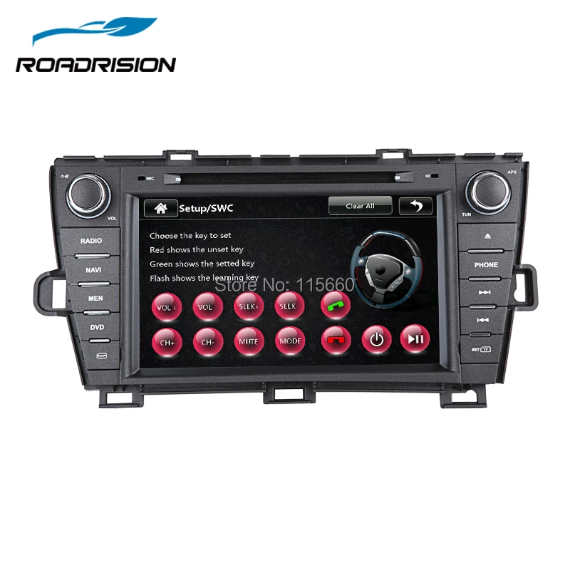 RoadRision 2Din 8 дюймов Автомобильный DVD gps навигация для Toyota Prius левое вождение с RDS Wifi 3g