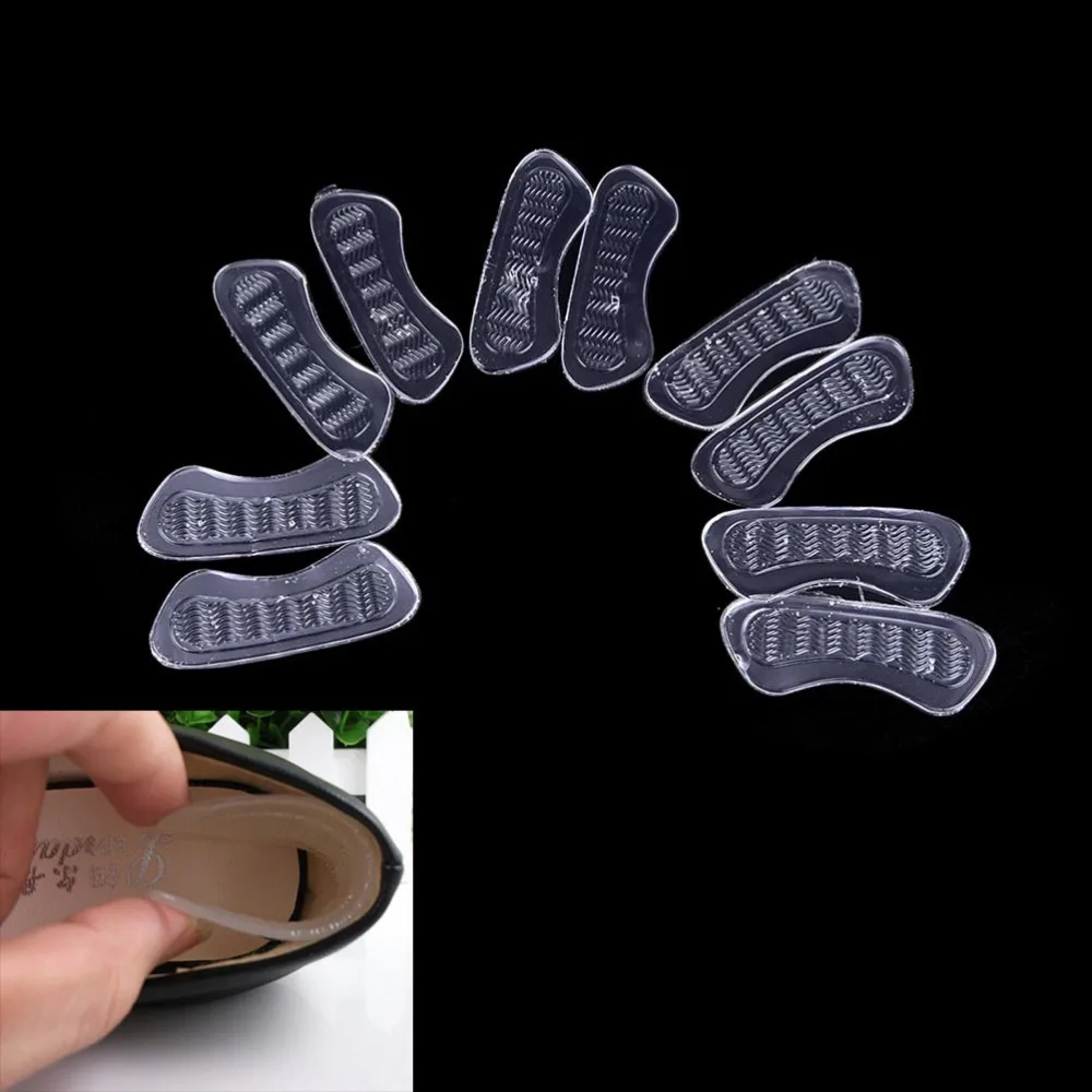 

New 1Pair Invisible Silica Gel Anti-Slip High Heel Cushions Gel Heel Back liner Shoes Silicone Insoles Massage Care