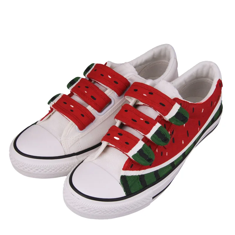 2018 новые летние женские парусиновые туфли с ручной росписью в стиле Харадзюку