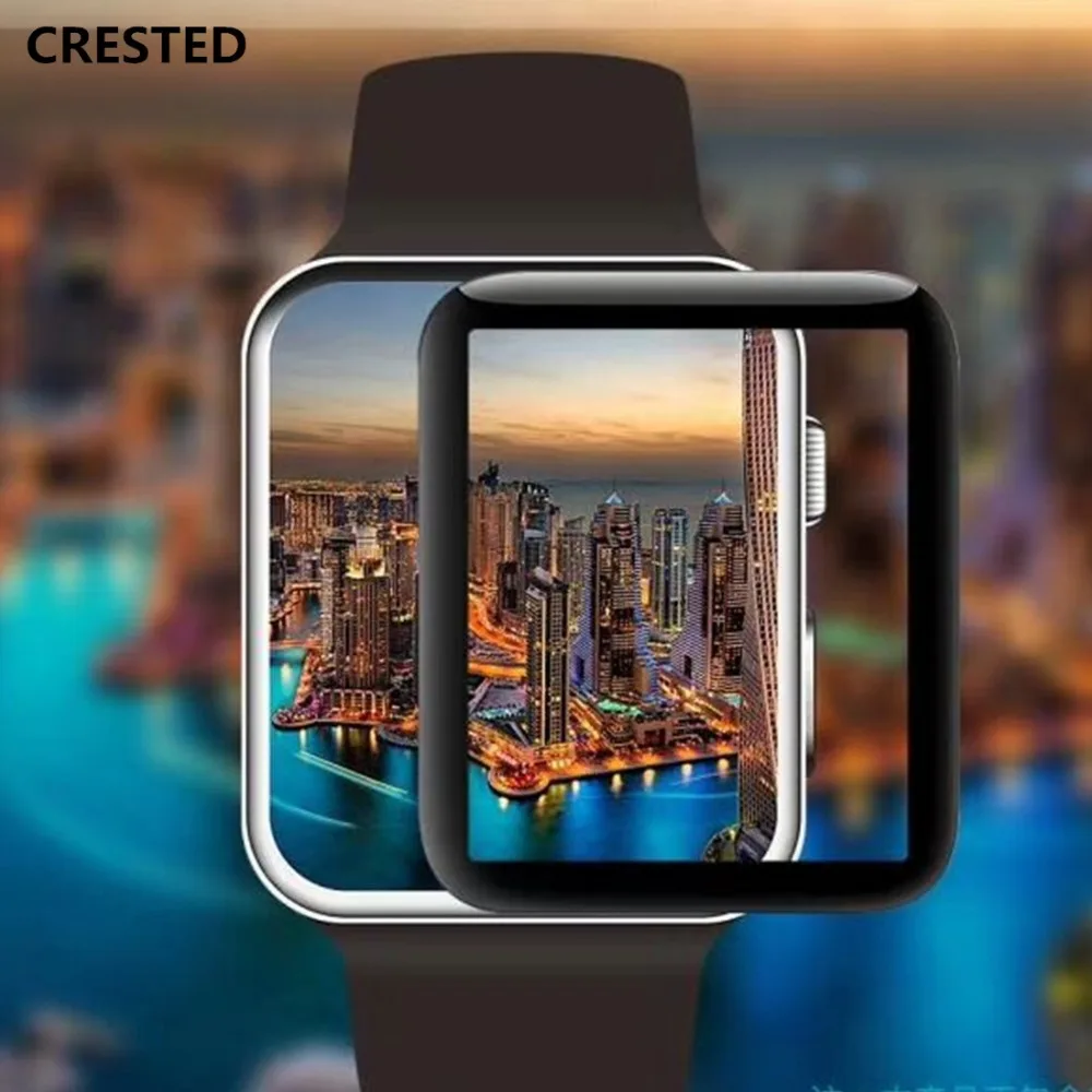9H пленка из закаленного стекла для apple watch band apple watch 5 4 3 44 мм 40 мм Полная изогнутая поверхность iwatch 5 42 мм 38 мм защита экрана