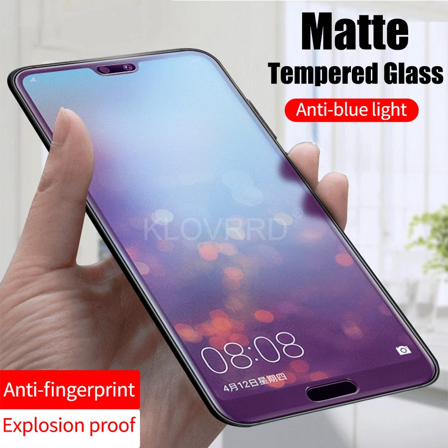 Анти синий Ультрафиолетовый матовый экран протектор для huawei P20 Pro P30 Lite закаленное