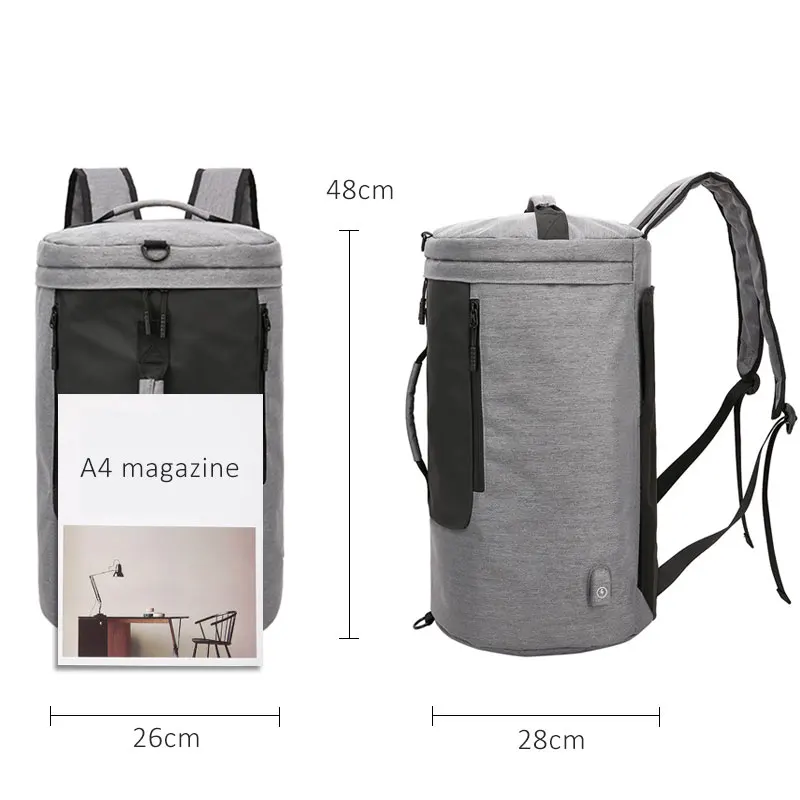 Многофункциональная Водонепроницаемая цилиндрическая дорожная сумка 35 л для