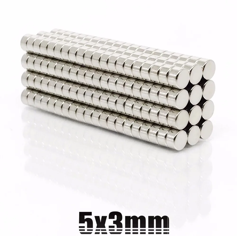 20/50/100/200 шт 5x3 мм 5x3 супер сильный редкоземельных магнитов маленькие круглые мощный профессиональный неодимовый магнит на холодильник n35 5x3 мм d5* 3 мм
