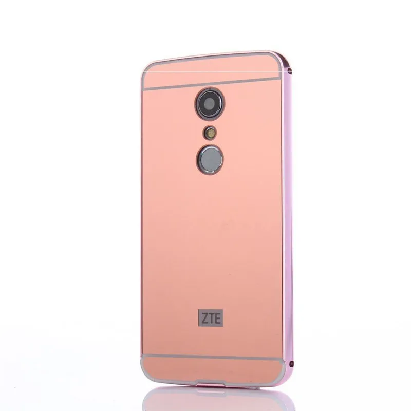 Rose Gold 1 шт. для zte Axon 7 пушистое кольцо с драгоценным камнем, стразы, браслет, зеркальный чехол для телефона zte Blade A910 A610 V8 A2/V7 Lite - Цвет: Rose Gold