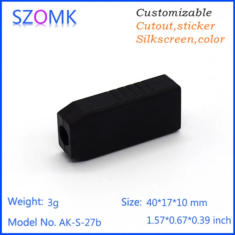 Пластиковый корпус usb флешка корпус ЭЛЕКТРОННАЯ коробка(20 шт) 40*17*10 мм Маленькая мини умная usb розетка Пластиковая распределительная коробка