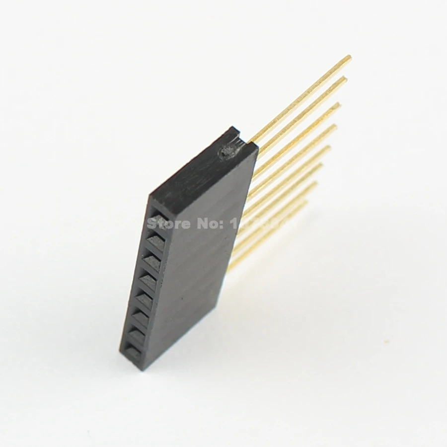 100 шт. 2 54 мм Шаг 8 Pin однорядные наращиваемых щит наружный коллектор для Arduino|header