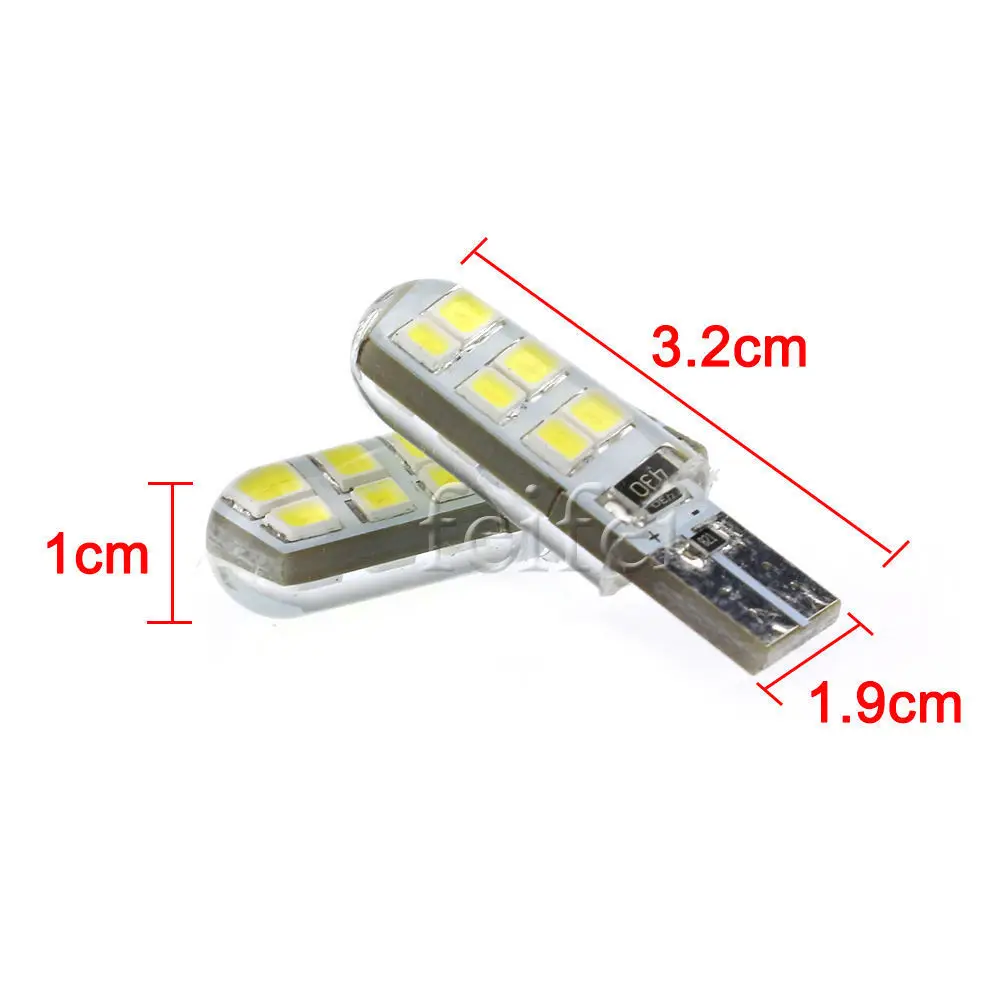 2017 10X T10 194 W5W 2835 SMD 12 LED Car Auto License Lights Bulbs Set|t10 194|t10 w5w10x t10 |